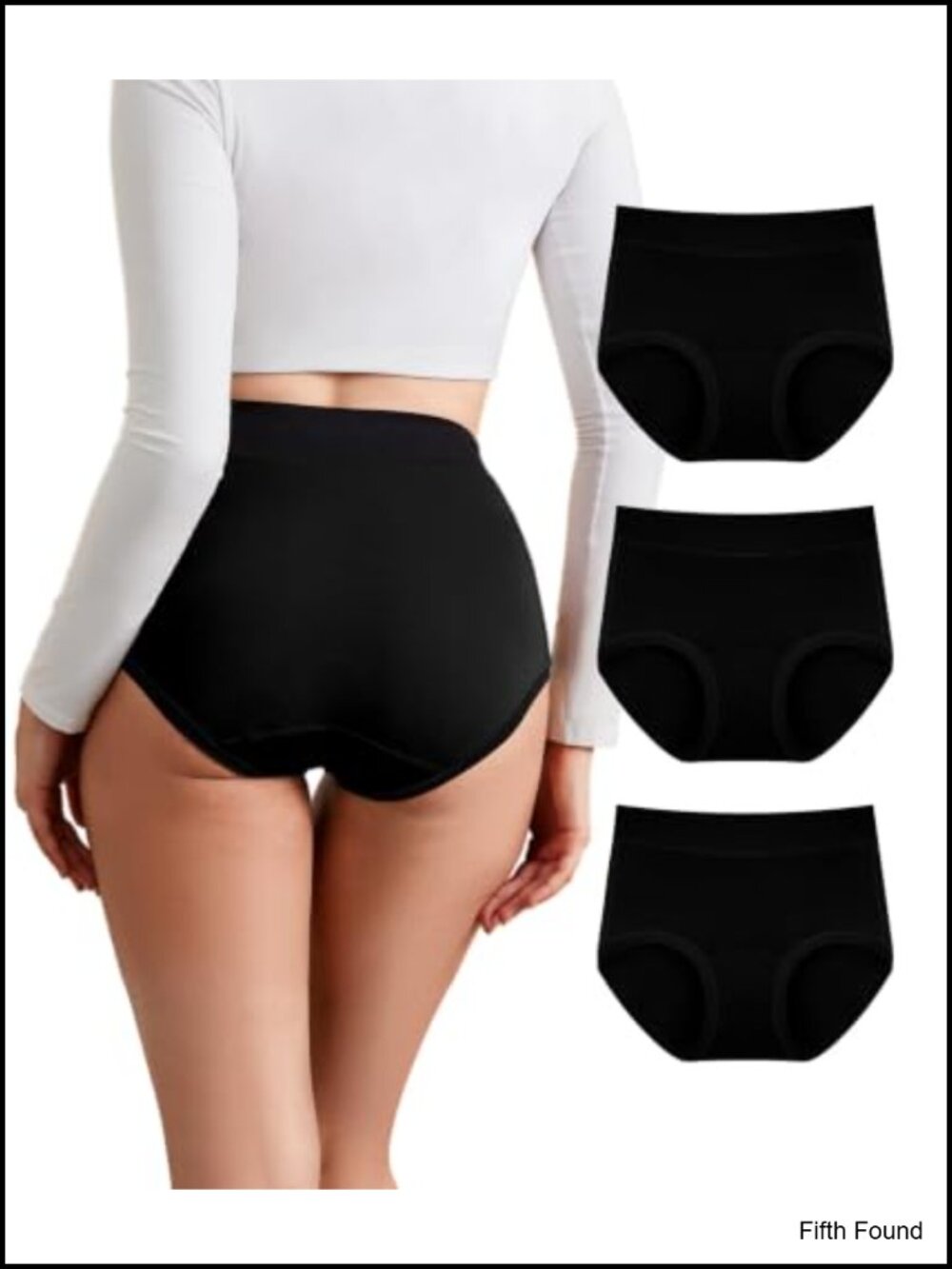 High Waisted Seamless Briefs 3-Pack Viscose from Bamboo Women's Panties